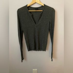 Grey knit long sleeve